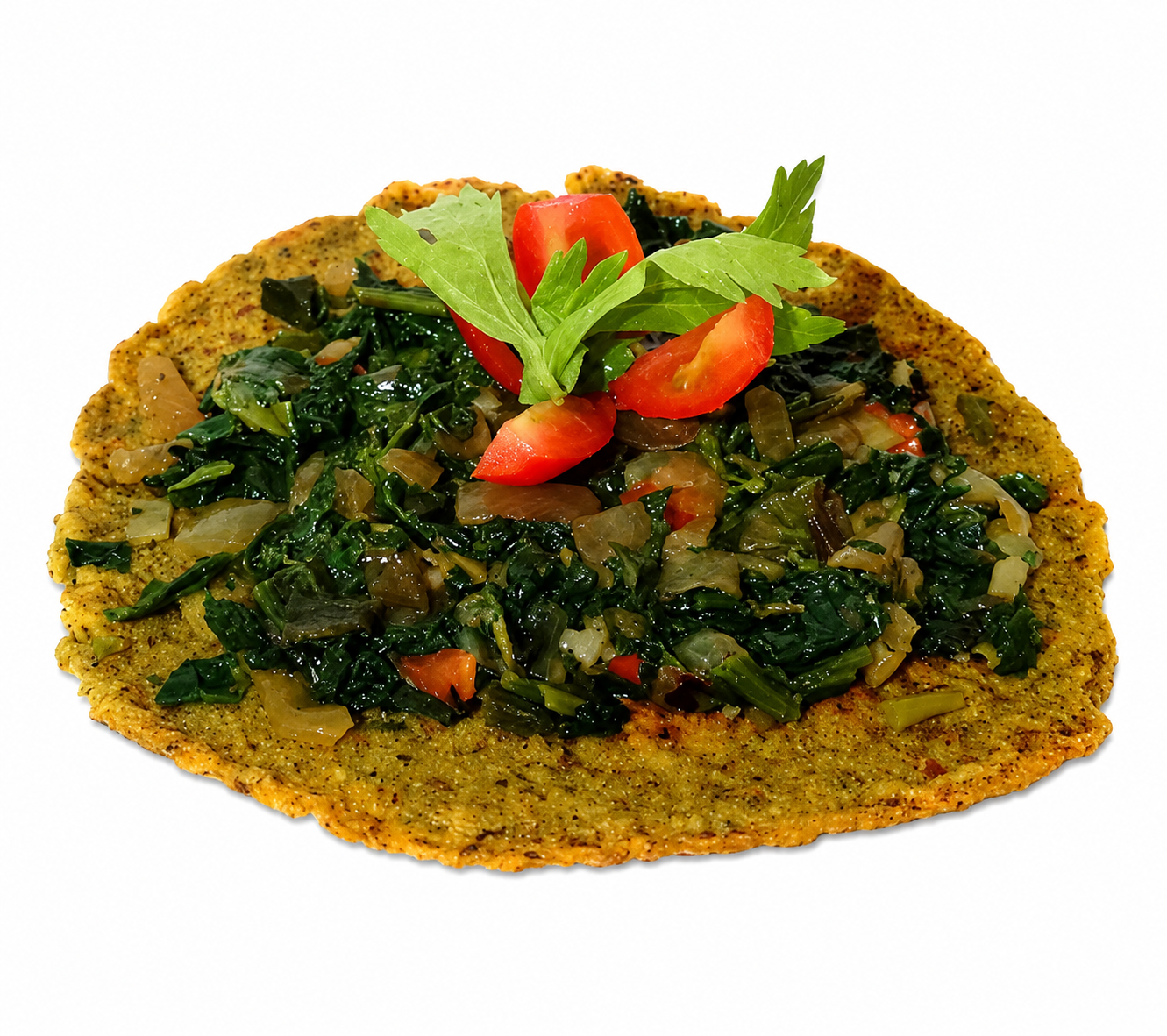 Canelon de verduras rústica de verdes y tomate